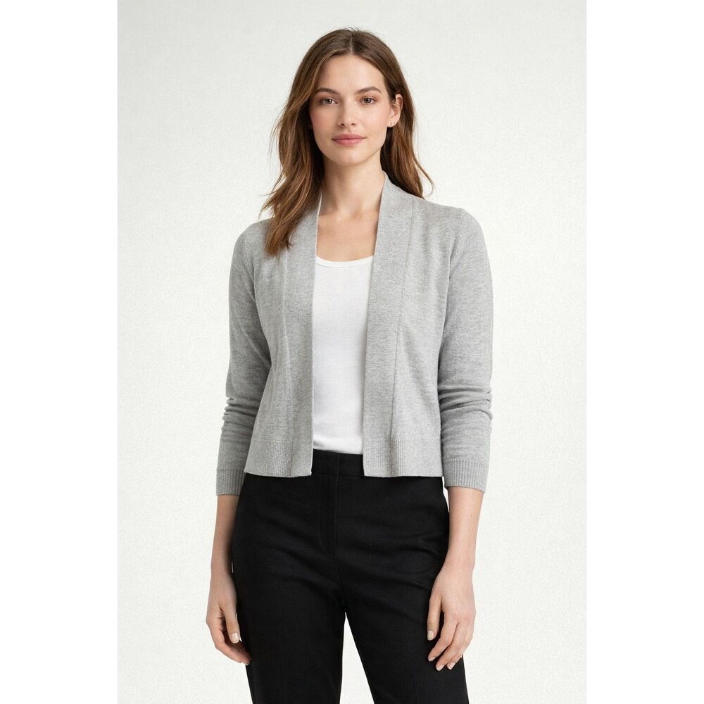 anana Republic Merino Wool Open Cardigan Gray Womens Small